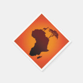 Afrikanische Safari-Karte - Paper Napkin Serviette (Ecke)