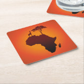 Afrikanische Safari-Karte - PapierUntersetzer Rechteckiger Pappuntersetzer (angewinkelt)