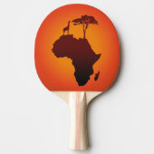 Afrikanische Safari Karte - Ping Pong Paddle Tischtennis Schläger (Vorderseite)