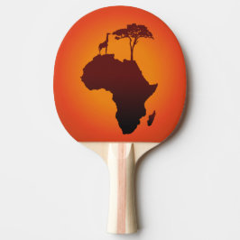 Afrikanische Safari Karte - Ping Pong Paddle Tischtennis Schläger