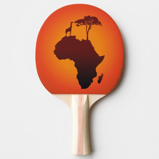 Afrikanische Safari Karte - Ping Pong Paddle Tischtennis Schläger (Vorderseite)