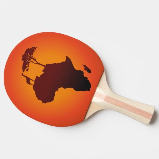 Afrikanische Safari Karte - Ping Pong Paddle Tischtennis Schläger (Seitenansicht)