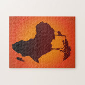 Afrikanische Safari-Karte - Puzzlespiel Puzzle (Horizontal)