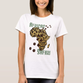 Afrikanische Safari-Leoparddruck Sommerspitzen T-Shirt
