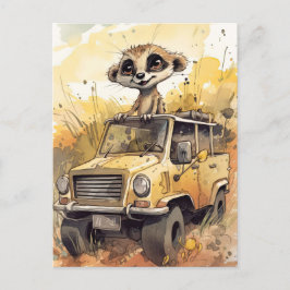 Afrikanische Safari Meerkat Postcard Postkarte