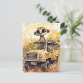 Afrikanische Safari Meerkat Postcard Postkarte (Stehend Vorderseite)