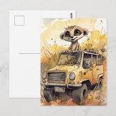 Afrikanische Safari Meerkat Postcard Postkarte (Vorne/Hinten)