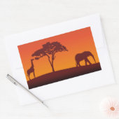 Afrikanische Safari-Silhouette - Aufkleber (Umschlag)