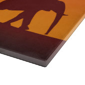 Afrikanische Safari-Silhouette - Ausschnitt-Brett Schneidebrett (Ecke)