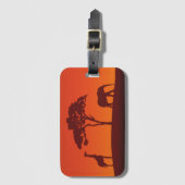 Afrikanische Safari-Silhouette - Gepäck-Umbau Gepäckanhänger (Vorderseite Vertikal)