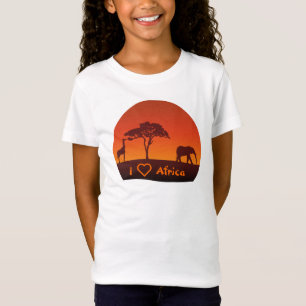 Afrikanische Safari-Silhouette - Shirt des Kindes