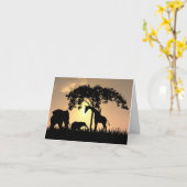 Afrikanische Safari-Sonnenuntergangskarte Karte (Gelbe Blume)