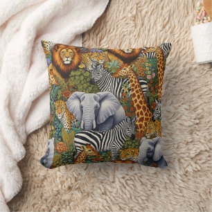 AFRIKANISCHE SAFARI-TIERE Wurfkissen Kissen