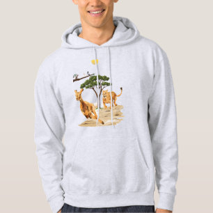 afrikanische Safari-Wildtier-Löwe-Hirsch-Natur-Des Hoodie