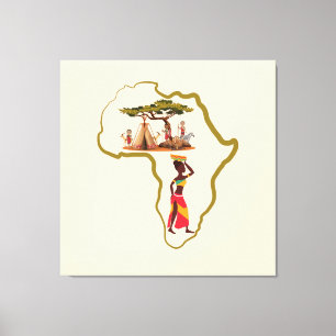 Afrikanische Safari-Wurfpilze Leinwanddruck