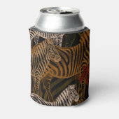 Afrikanische Safari: Zebra Vintag Design Dosenkühler (Kanne Rückseite)