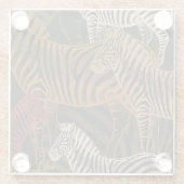 Afrikanische Safari: Zebra Vintag Design Glasuntersetzer (Rückseite)