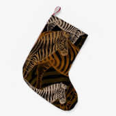 Afrikanische Safari: Zebra Vintag Design Kleiner Weihnachtsstrumpf (Vorderansicht (hängend))