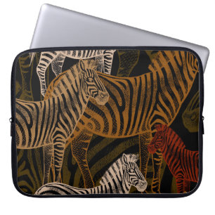 Afrikanische Safari: Zebra Vintag Design Laptopschutzhülle