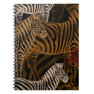 Afrikanische Safari: Zebra Vintag Design Notizblock