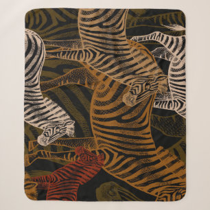 Afrikanische Safari: Zebra Vintag Design Sherpadecke