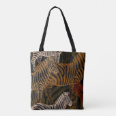 Afrikanische Safari: Zebra Vintag Design Tasche (Rückseite)