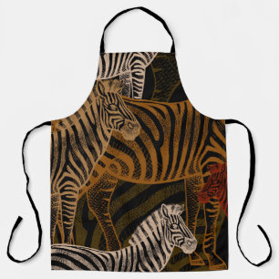 Afrikanische Safari: Zebrastreifen Vintage-Design Schürze