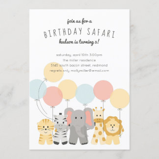 Afrikanische Safari zum Geburtstag Einladung