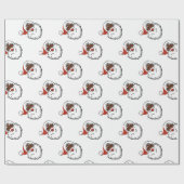 afrikanische Santa-Claus Geschenkpapier (Flach)