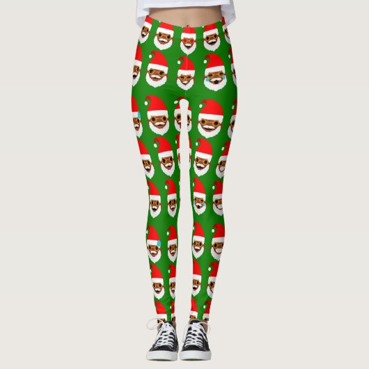 afrikanische santa emoji emoticons Leggings (Vorderseite)