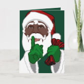 Afrikanische Santa Grußkarten Schwarze Weihnachtsk Karte (Vorderseite)