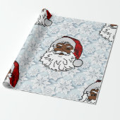 afrikanische Santa-Schneeflocken Geschenkpapier (Ungerollt)