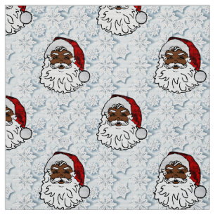 afrikanische Santa-Schneeflocken Stoff