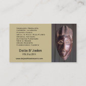 Afrikanische Schlamm-Stoff Afrocentric Visitenkarte (Rückseite)