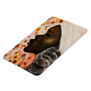 Afrikanische Schönheit - Aquarellmalerei Magnet