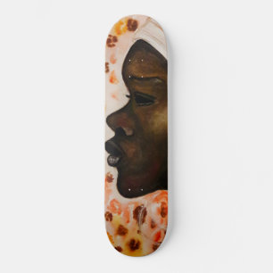 Afrikanische Schönheit - Aquarellmalerei Skateboard