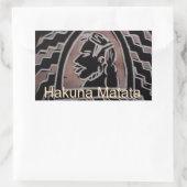 Afrikanische Schönheit: Bongo Maasai Portrait Trib Rechteckiger Aufkleber (Tasche)