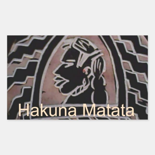 Afrikanische Schönheit: Bongo Maasai Portrait Trib Rechteckiger Aufkleber (Vorderseite)