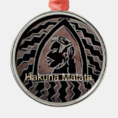 Afrikanische Schönheit: Bongo Maasai Portrait Trib Silbernes Ornament (Vorne)