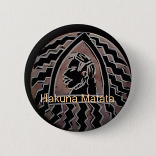Afrikanische Schönheit: Bongo-Maasai-Porträt Stamm Button