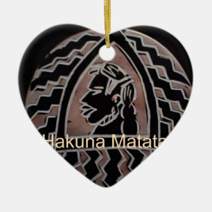 Afrikanische Schönheit: Bongo-Maasai-Porträt Stamm Keramik Ornament