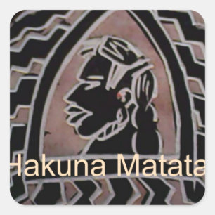 Afrikanische Schönheit: Bongo-Masai-Porträt Stamme Quadratischer Aufkleber