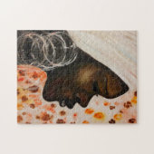 Afrikanische Schönheitsfrau Puzzle Malerei (Horizontal)