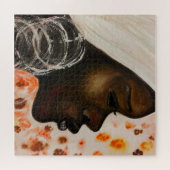 Afrikanische Schönheitsfrau Puzzle Malerei (Horizontal)