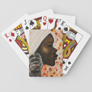 Afrikanische Schönheitsspielkarten Frauen-Gesichts Spielkarten