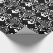 afrikanische Schwarz-Weiß-Kunst Geschenkpapier (Ecke)