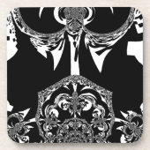 afrikanische Schwarz-Weiß-Kunst Getränkeuntersetzer (Vorderseite)