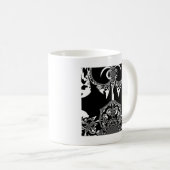 afrikanische Schwarz-Weiß-Kunst Kaffeetasse (VorderseiteRechts)