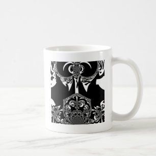afrikanische Schwarz-Weiß-Kunst Kaffeetasse