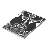 afrikanische Schwarz-Weiß-Kunst Notizblock (Rotiert)